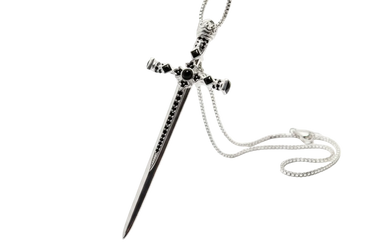 Silver Long Sword Luxury Pendant