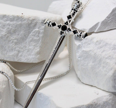 Silver Long Sword Luxury Pendant - Caesar Archivum
